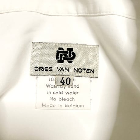 【USED】90's DRIES VAN NOTEN Boxy 3/4 Sleeve Cotton Blouse Made in Belgium