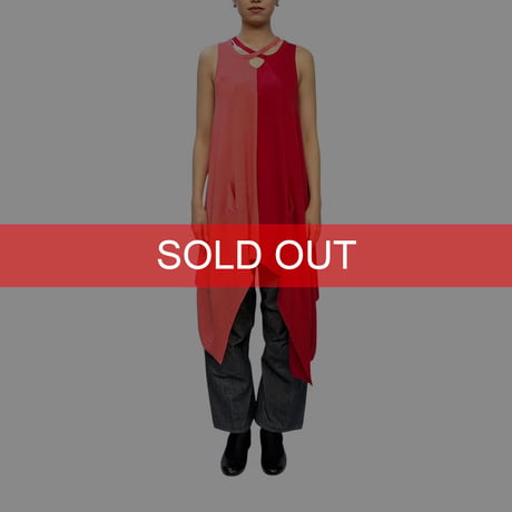 【USED】00's MARITHÉ FRANÇOIS GIRBAUD Asymmetrical Knit Tunic Dress
