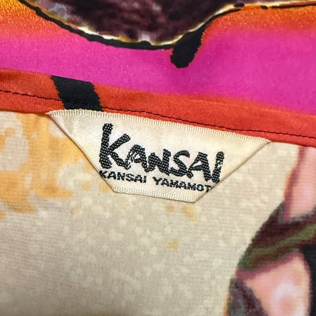 【USED】80's-90's KANSAI YAMAMOTO Ukiyo-e Beauty & Graffiti Print Long Sleeveless Top