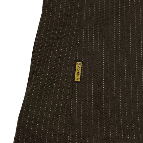 【USED】90's ARMANI JEANS Brown Pinstripe Wool Tailored Jacket Made in Italy