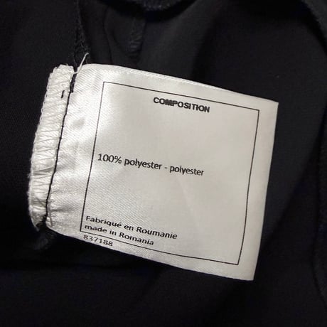 【USED】00's CHANEL UNIFORM Wide Flared Trousers Black