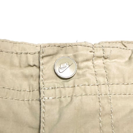 【USED】00's NIKE Technical Side Pocket Shorts Light Beige