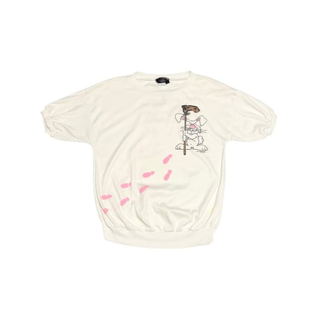 【USED】80's THE ZOO CREW Rabbit Footprint Banded Hem T-shirt