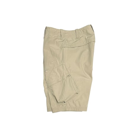 【USED】00's NIKE Technical Side Pocket Shorts Light Beige