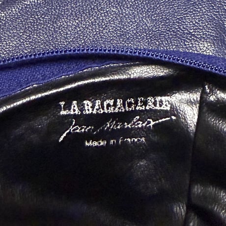 【USED】80's LA BAGAGERIE Cricket Cap Leather Shoulder Bag Made in France