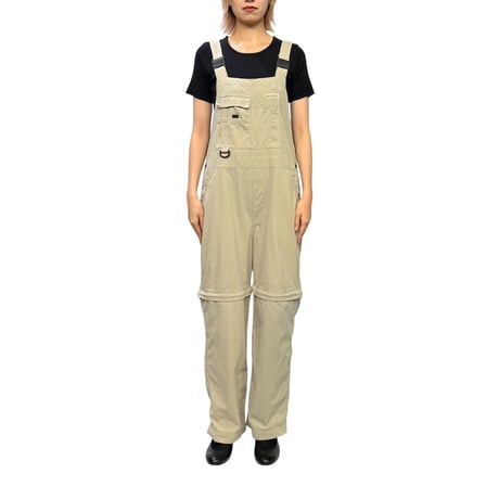 【USED】Columbia 2001SS Convertible Detachable Overalls Greige