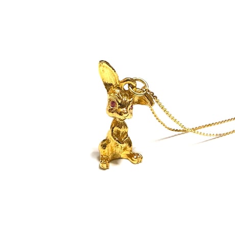 【BOOMBABA BOUTIQUE】(No.14) Bunny Pendant Necklace Gold-filled