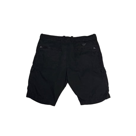 【USED】ARMANI EXCHANGE 2016SS Ripstop Zip Cargo Shorts Black