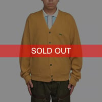 【USED】60's IZOD LACOSTE Acrylic Knit Cardigan Mustard Made in USA