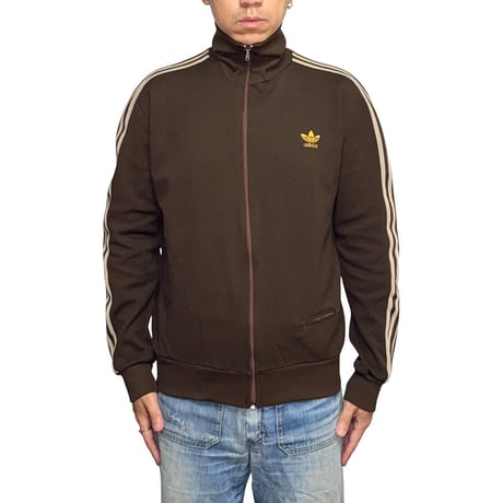 【USED】70's adidas VENTEX Trefoil Track Jacket Brown Made in France