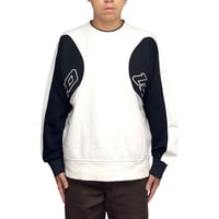 【USED】00's Lotto Italian Sport Design Panel Sweatshirt White / Black