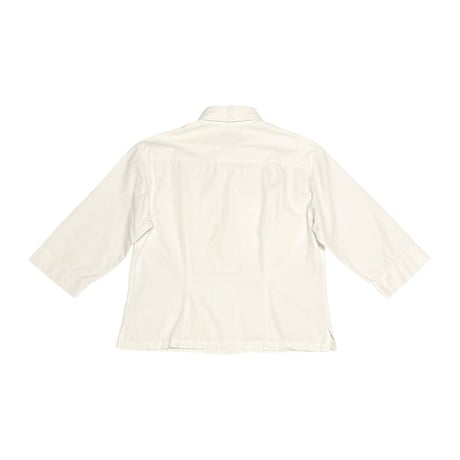 【USED】90's DRIES VAN NOTEN Boxy 3/4 Sleeve Cotton Blouse Made in Belgium