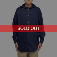 【USED】90's ARMANI JEANS Hooded Shirt Jacket