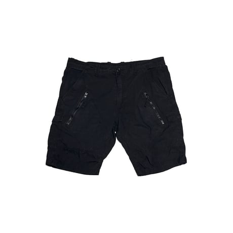【USED】ARMANI EXCHANGE 2016SS Ripstop Zip Cargo Shorts Black