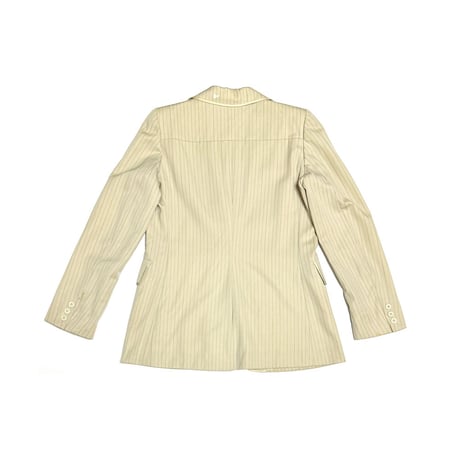 【USED】70's TED LAPIDUS Pinstripe Tailored Jacket Ivory