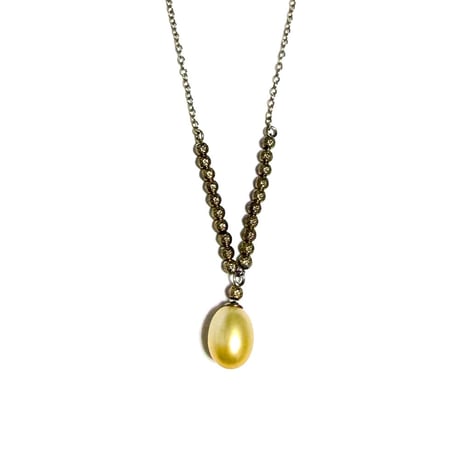 【BOOMBABA BOUTIQUE】(No.9) Pearl Pendant Necklace 925 sterling; gold-filled