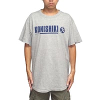 【USED】90's KONISHIKI "Power" Logo Print T-Shirt 1999 Gray