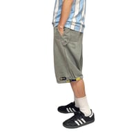 【USED】90's-00's BUGLE BOY Ripstop Tactical Cargo Shorts Olive Gray