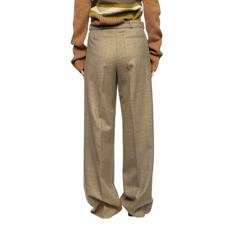 【USED】00's HERMÈS by Jean Paul Gaultier 2-Tuck Virgin Wool Wide Trousers