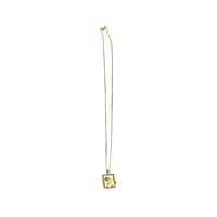 【BOOMBABA BOUTIQUE】(No.36) Framed Monkey Pendant Necklace 925 sterling; gold-filled