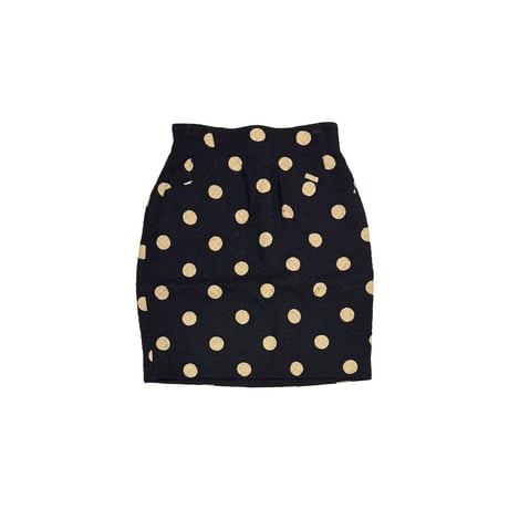 【USED】80's-90's KENZO PARIS Polka Dot Jacquard Skirt Made in France