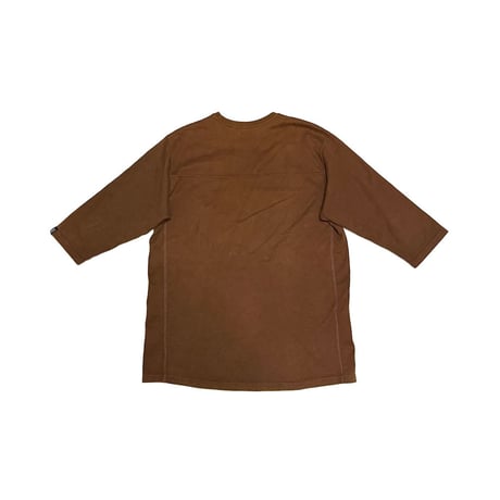 【USED】90's STUSSY TOKYO PREMIUM Heavy Cotton Faded 3/4 Sleeve T-shirt Brown