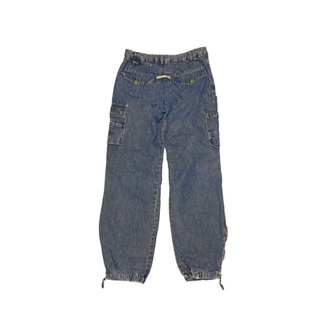 【USED】90's JPG. JEANS BY GAULTIER Y2K Multi Pocket Zip Hem Denim Cargo Pants