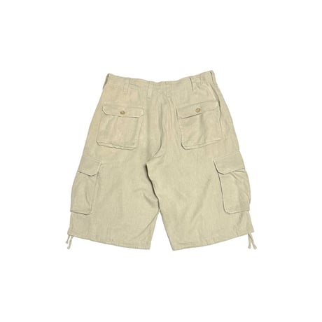 【USED】00's Trust Linen Blend Cargo Shorts Beige