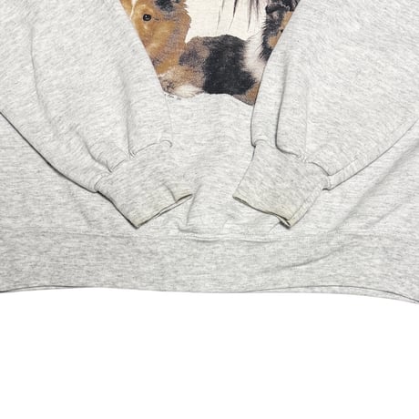 【USED】90's Robert & Eunice Pearcy by Teletrend, Cols., OH Shetland Sheepdog Photo Print Sweatshirt