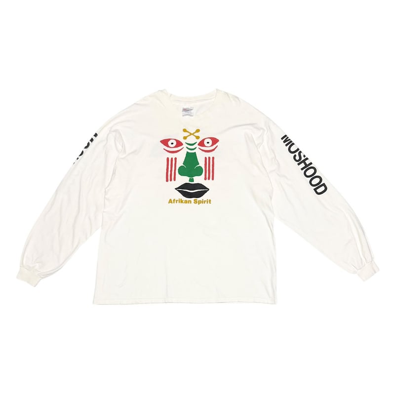 USED】90's MOSHOOD “Afrikan Spirit” Graphic Lon
