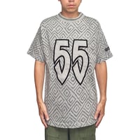 【USED】90's adidas × Dikembe Mutombo “55” All-Over Print T-shirt