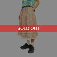【USED】70'S LIBERTY PATTERN LACE TRIM SKIRT