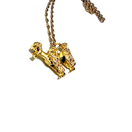 【BOOMBABA BOUTIQUE】(No.16) Poodle Couple Necklace Gold-filled