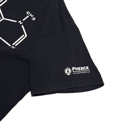 【USED】00's Caffeine Molecular Structure Print T-shirt