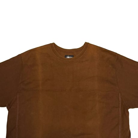 【USED】90's STUSSY TOKYO PREMIUM Heavy Cotton Faded 3/4 Sleeve T-shirt Brown