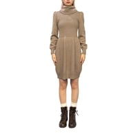 【USED】00's MOSCHINO CHEAP AND CHIC Virgin Wool Turtleneck Knit Dress