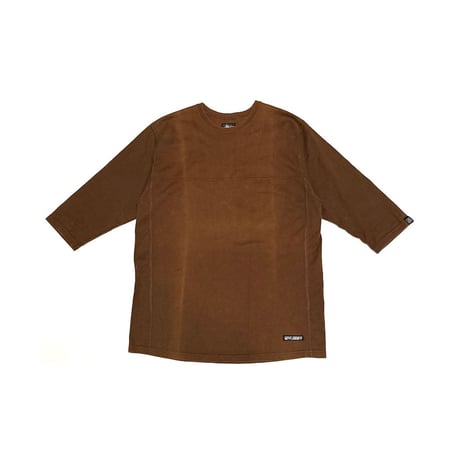 【USED】90's STUSSY TOKYO PREMIUM Heavy Cotton Faded 3/4 Sleeve T-shirt Brown