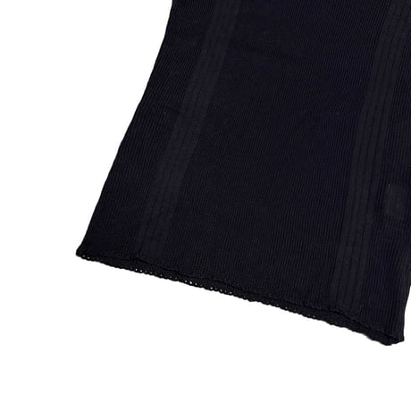【USED】00's D&G Ribbed Knit T-shirt Black