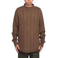 【USED】00's J.CREW ALWAYS Roll Neck Cotton Knit Sweater Brown