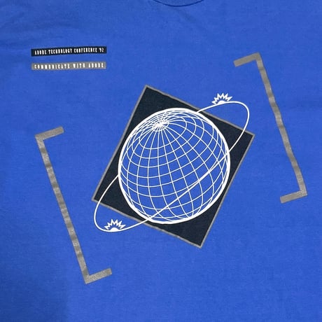 【USED】90's ADOBE TECHNOLOGY CONFERENCE ’92 Globe Graphic T-shirt
