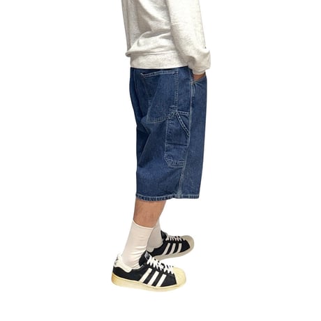【USED】00's CK Calvin Klein Jeans Denim Painter Shorts Indigo