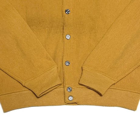 【USED】60's IZOD LACOSTE Acrylic Knit Cardigan Mustard Made in USA
