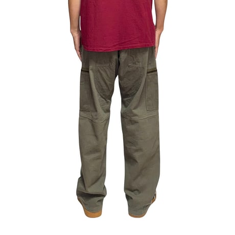 【USED】00's STUSSY Mixed Fabric Ripstop Flight Cargo Pants Olive