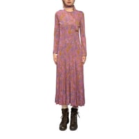 【USED】70's Ken Scott Floral Print Long Dress Made in Italy