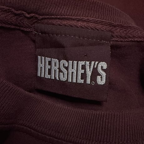 【USED】00's HERSHEY’S Logo Print T-shirt Chocolate Brown