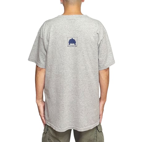 【USED】90's KONISHIKI "Power" Logo Print T-Shirt 1999 Gray