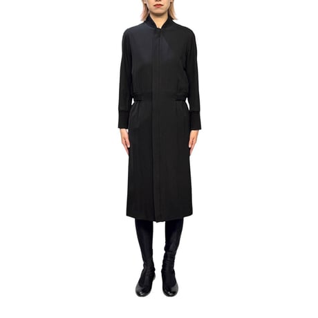 【USED】00's Y’s Yohji Yamamoto 2007ss Bomber × Skirt Docking Zip Coat Black
