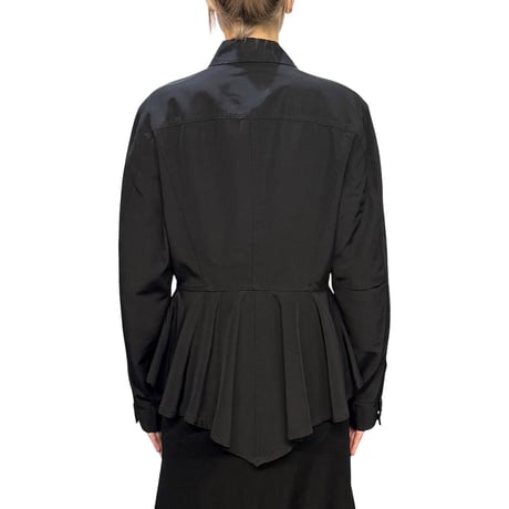 【USED】90's JUNIOR GAULTIER Peplum Trucker Jacket Black