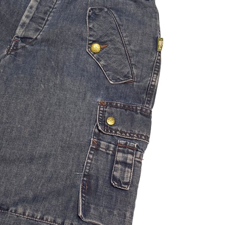 【USED】90's JPG. JEANS BY GAULTIER Y2K Multi Pocket Zip Hem Denim Cargo Pants