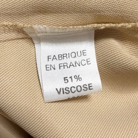 【USED】80's THEOREME PARIS French Viscose Tank Top Beige Made in France